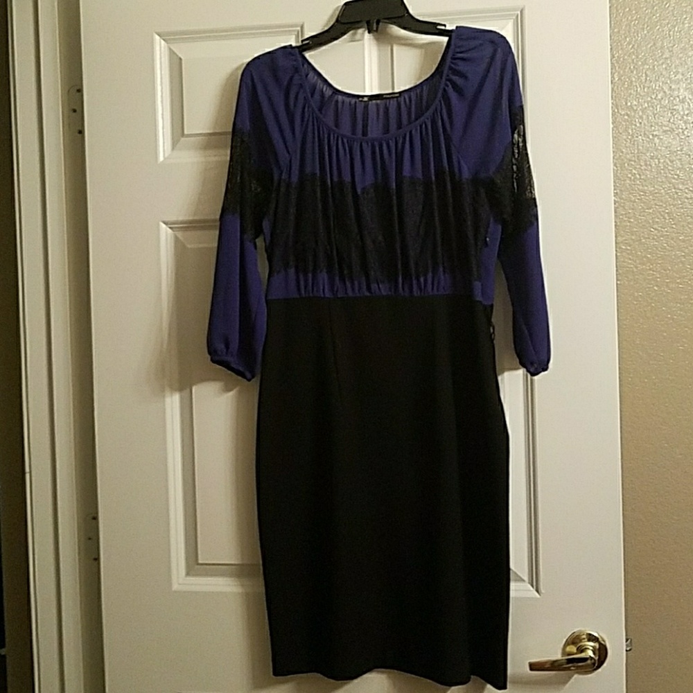 Maurices black and blue dress.